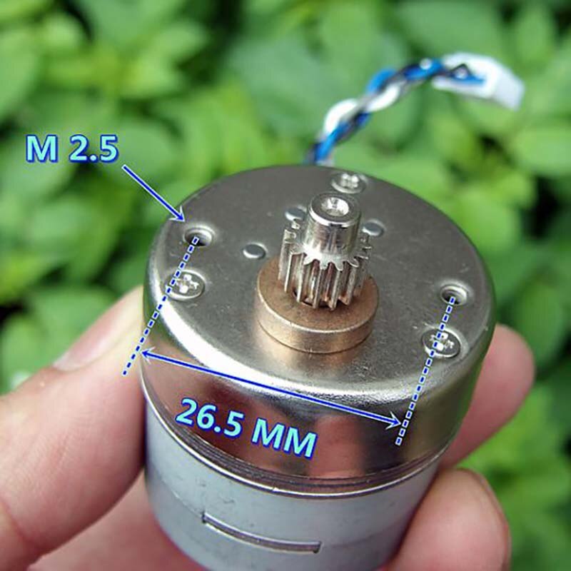 TIKO 35mm Stepper Motor 2-Phase 4-Wire Step Angle: 7.5 Degree Micro Stepping Motor with Metal Precision Gear for 3D Printer