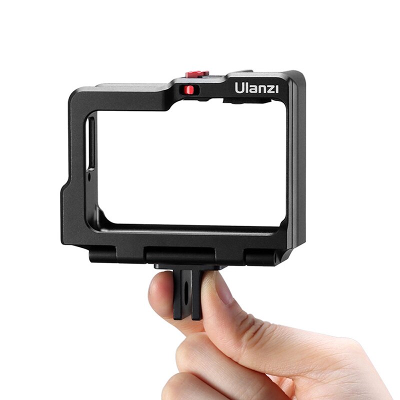 Ulanzi, jaula de Metal para Insta360 One R con zapata fría para micrófono de luz LED, funda Vlog, insta 360, jaula one r