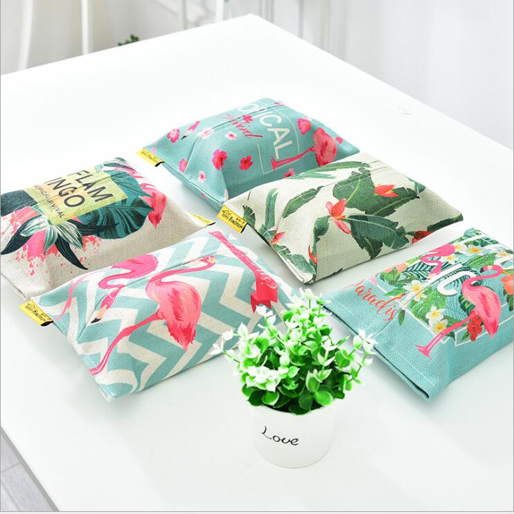 Pastoral förtjocka bomullstyg konst tissue box restaurang bil bil silkespapper täcka