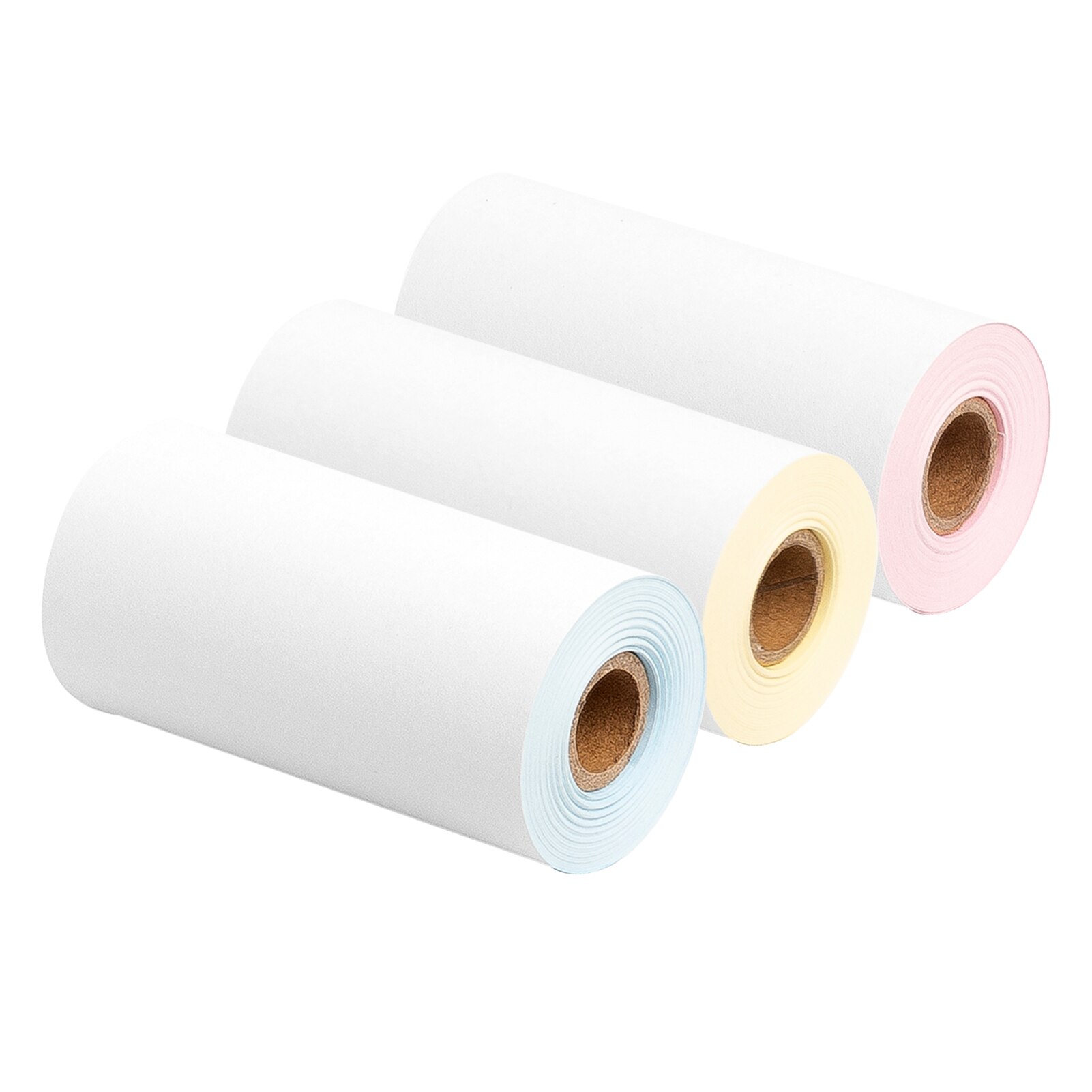 Aibecy 3 Rollen Thermisch Papier Zwart Op Geel/Roze/Blauw 53Mm * 6.5M Compatibel Met Phomemo m02/M02S Thermische Printers