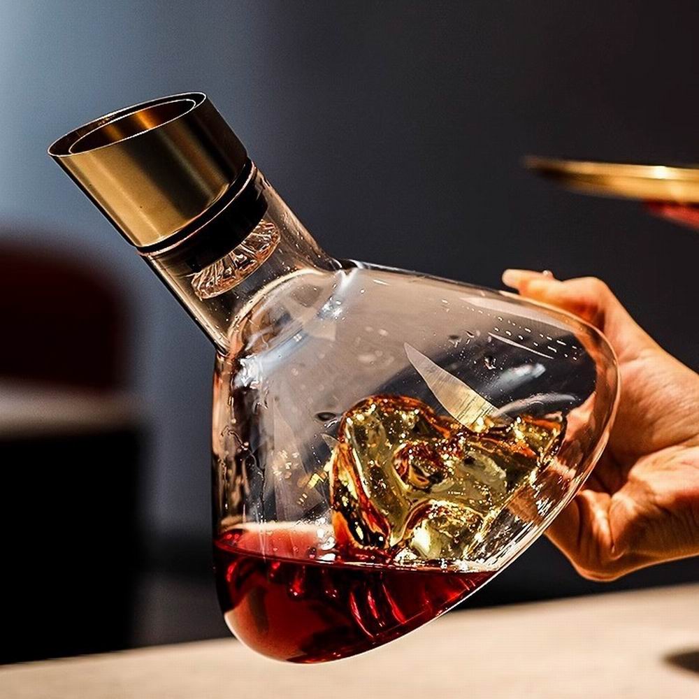 1.5L Iceberg Decanters Built-in Aerator Pourer Wine Decanter Carafe Red Wine Decanter Hand-blown Crystal Glass Wine Accessories