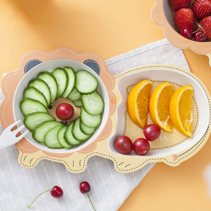 Baby Cute Bowls Plate Tableware Children Infant Food Feeding Container Placemat Dishes Child Kids Feed Plate