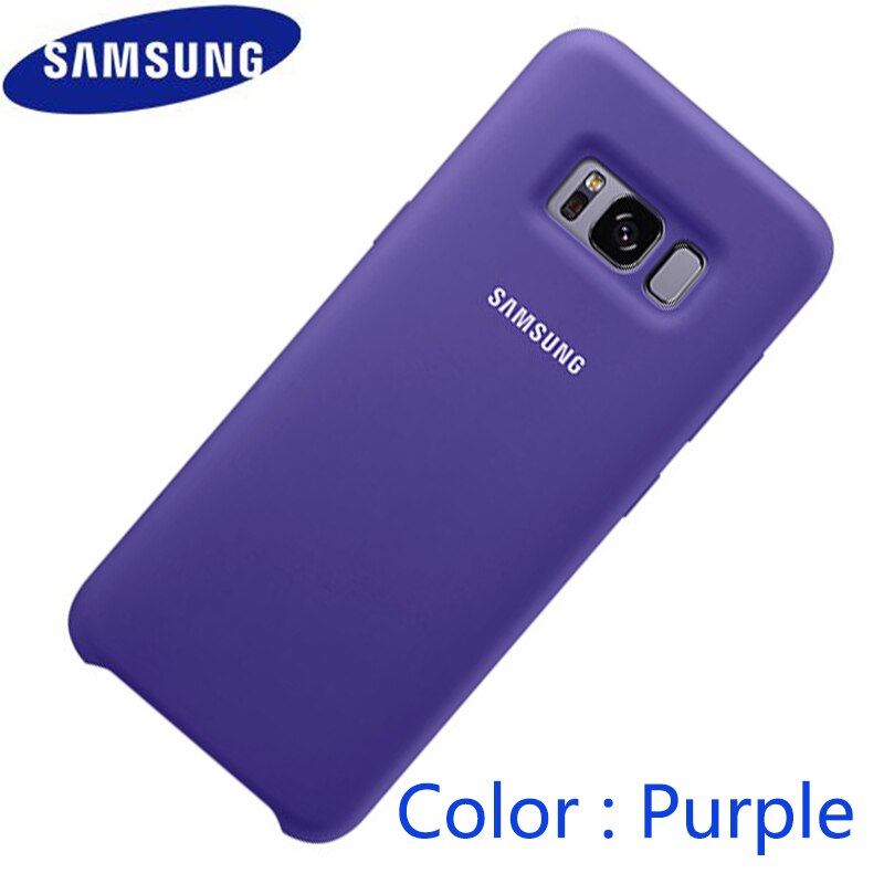 Samsung S8 fall silikon zurück abdeckung galaxy S8 plus note8 harte telefon fall Voll schutz S 8 plus luxus S8plus 100% original: For Galaxy S8 / Purple