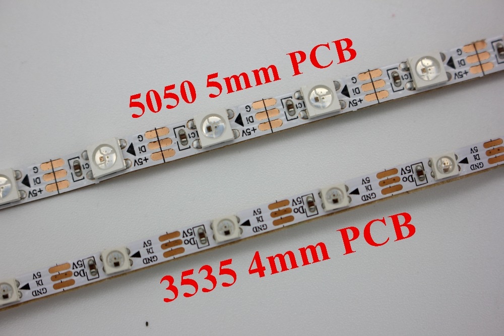 Adresseerbare DC5V SK6812MINI 3535 5050 RGB led pixel strip 1m 2m 5m 60 LEDs/m 4mm 5mm FPC NIET waterdicht 60 pixels/M als WS2812B