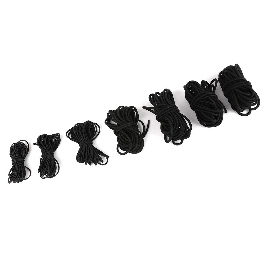 2 Mt/los 1-5mm Schwarz Runde Elastische Band Perlen Elastischen Seil Gummiband Stretch Gewinde Schnur Linie Für DIY Nähen Handwerk Zubehör