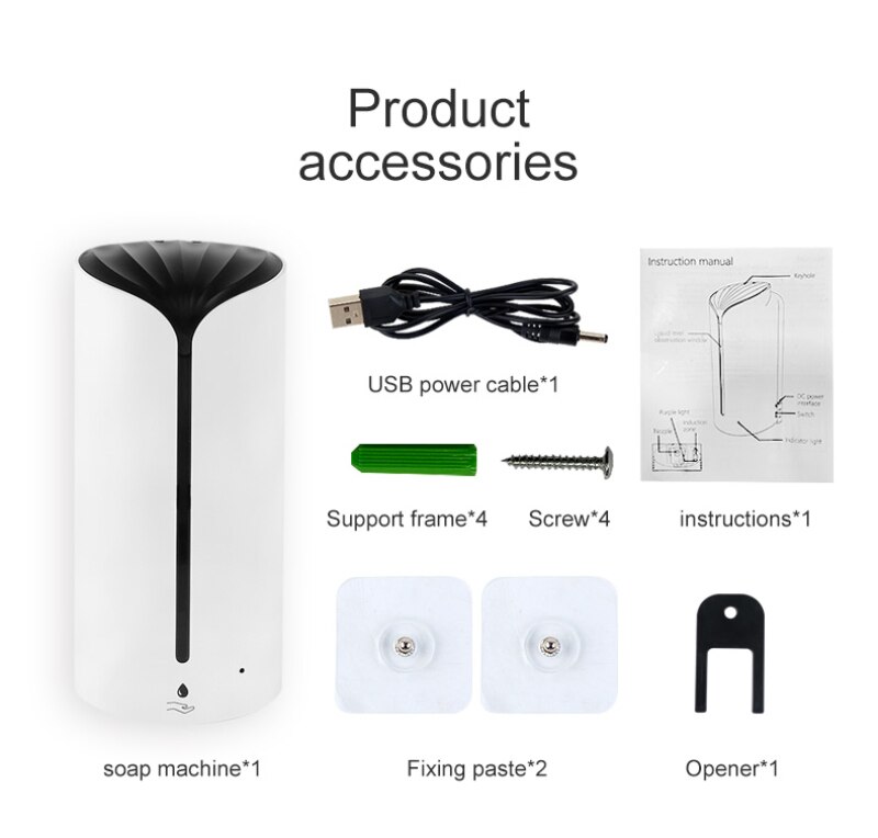 Distributeur De Savon Automatique Mural Sans Contact - Moderne, En ABS, Alimentation électrique