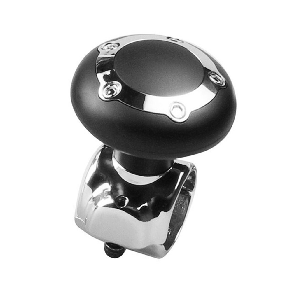 Durable Aluminum Alloy Manual Tool Driving Car Power Handle Steering Wheel Knob Spinner Booster Easy Turn Accessories Vehicle: Black