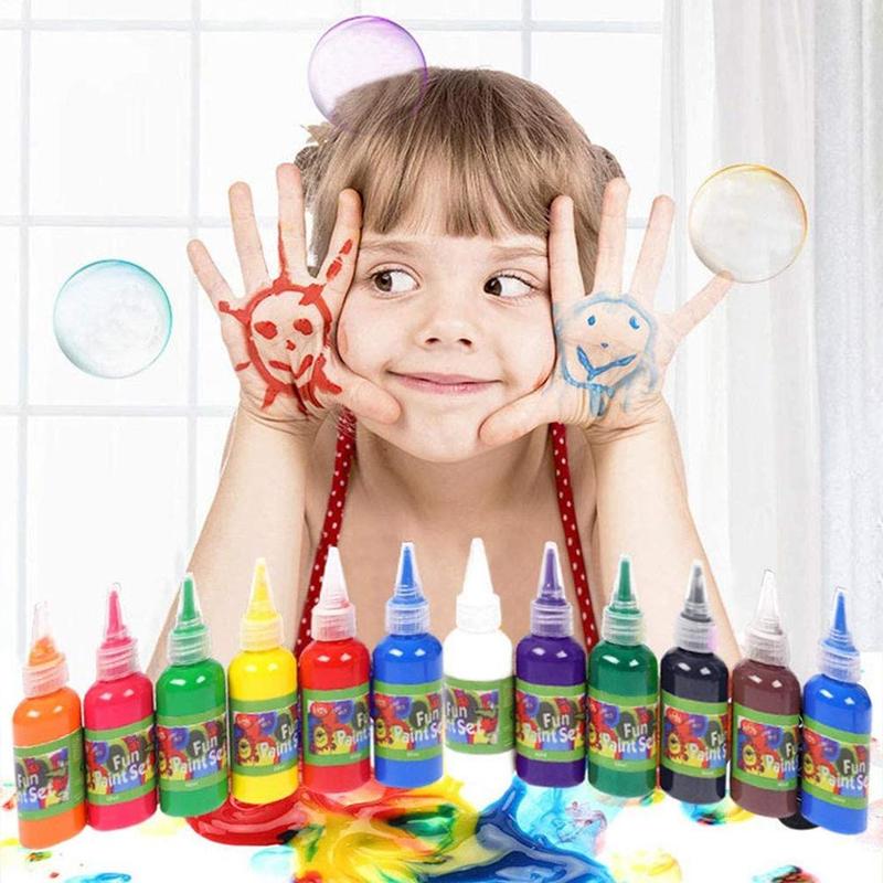 12 Colors Acrylic Paint Set Figure Painting Washable 12pcs 30ml Children Painting Drawing Learner x Paint F3P3