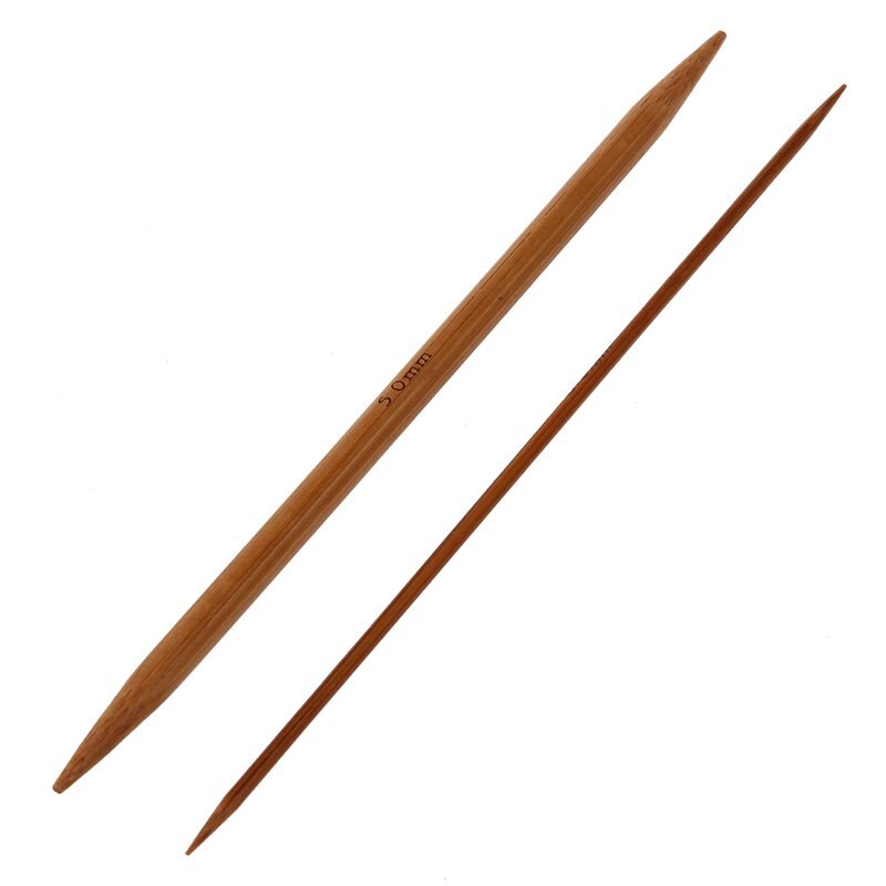 5 uppsättningar  of 11 storlekar 5 ''  (13cm)  dubbelpunktsförkylda bambustickor set  (2.0mm - 5.0mm)