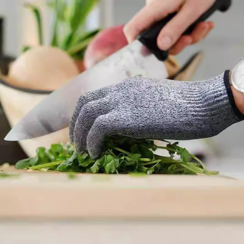Grade 5. Anti-snijhandschoenen Glasfabriek Keuken Vissen Speciaal glas Anti-kras Anti-mes Gesneden Anti-steekhandschoenen