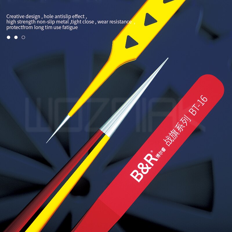 Wozniak Kleur 8-Gat Warmteafvoerende Pincet, verlengd En Verdikte Hoge Hardheid Pincet Voor Mobiele Telefoon Reparatie Pincet