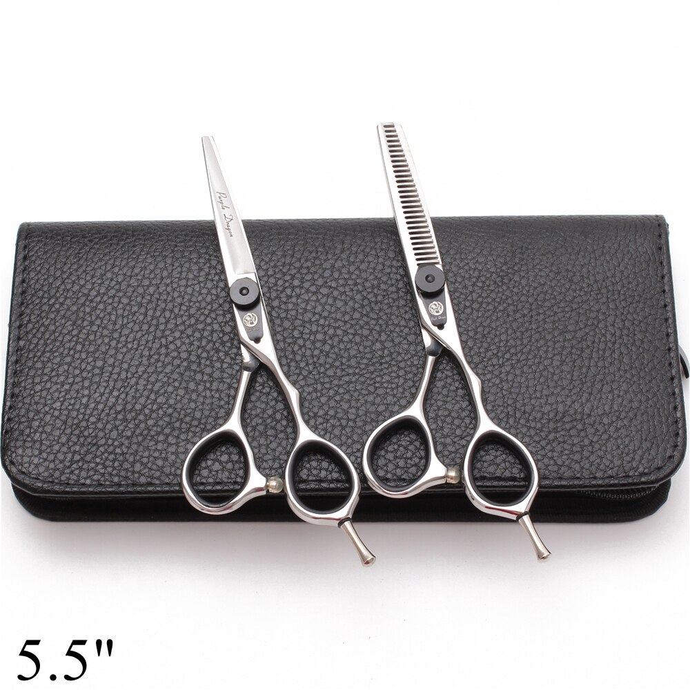 Purple Dragon 5.5 "6" JP 4440 ciseaux amincissants, ciseaux pour couper les cheveux, repose-doigt, Z9015: Z9015 Yin D 55Y