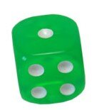 20 stk / sæt 8 farver casino terningssæt 16mm akryl / plast digital terning drikker terning gambling gennemsigtig terning 6 sider poker terninger: Gennemskinnelig grøn