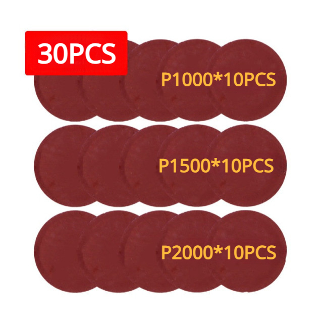 Disque abrasif avec tampon de support, adaptateur de perceuse pour le polissage, le meulage, le ponçage, le disque convertible, le papier abrasif rond, le crochet et la boucle, 5 ", 125mm, 30 pièces par ensemble: Orange