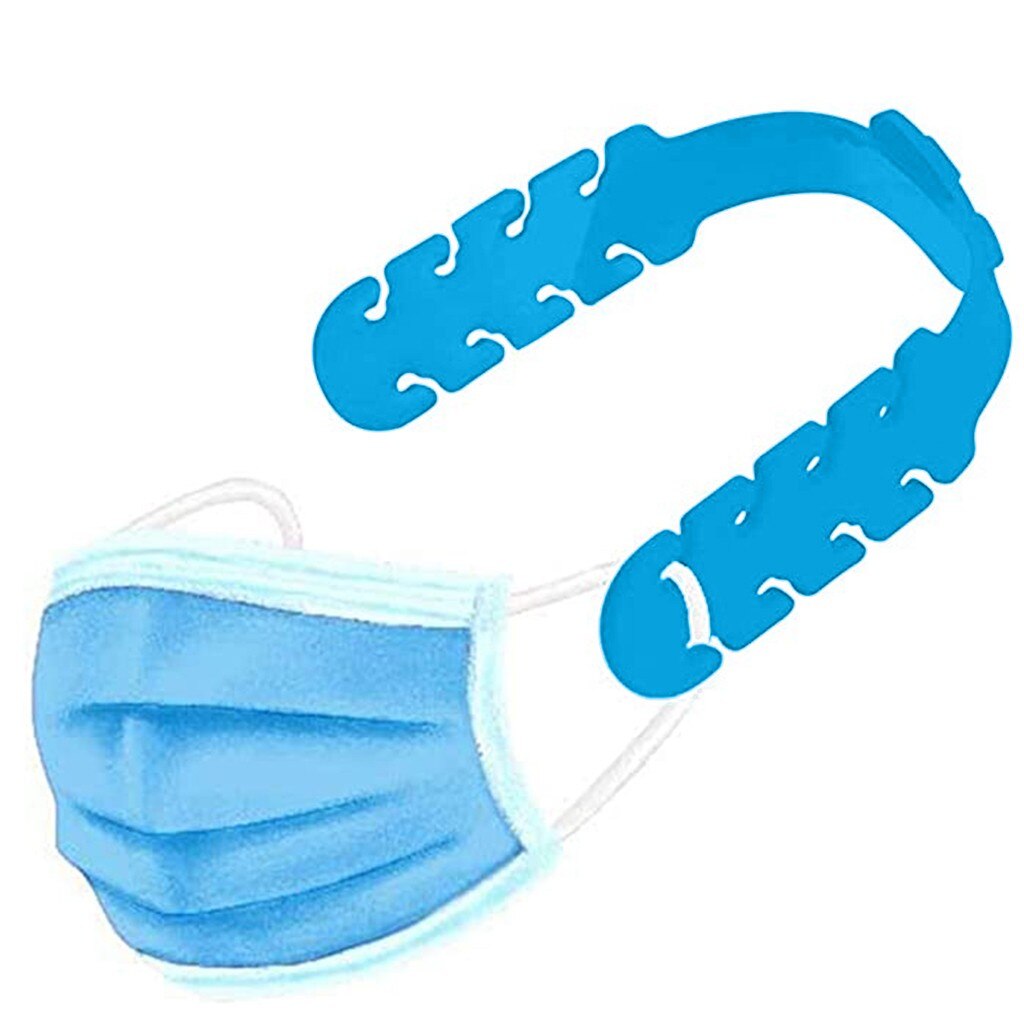 1pc Soft Mask Strap Extend Belt Adjustment Masks Buckle Holder Ear Protector Hook For Child Adult Anti-Earache Non-slip Extender: Blue