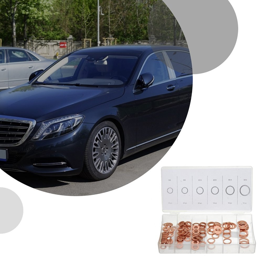 110pcs copper washer combination boxed copper washers Copper Washer Assortment Flat Ring combination washer