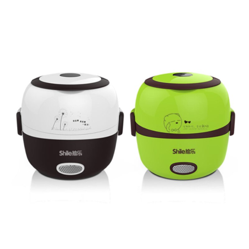 MINI Rice Cooker Thermal Heating Electric Lunch Box 2 Layers Portable Food Steamer Cooking Container Meal Lunchbox Warmer