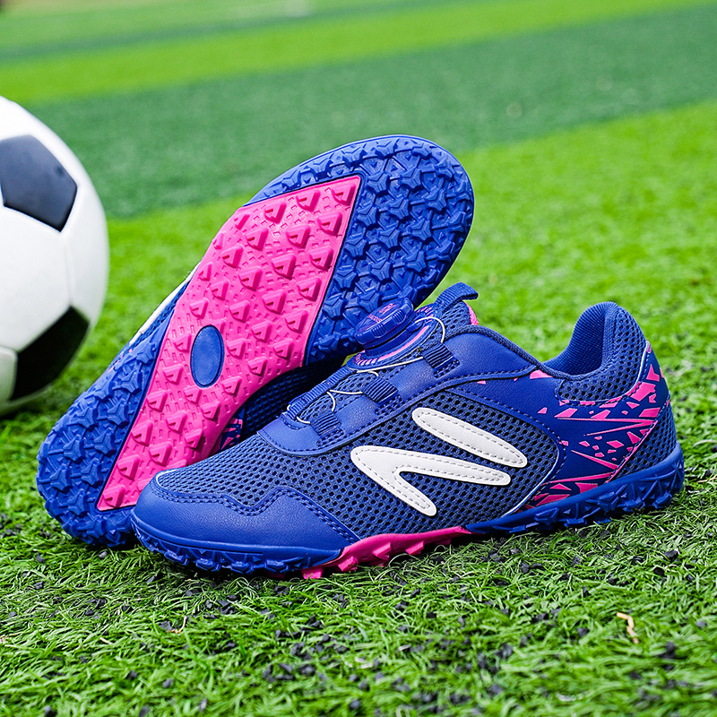 rotierend Schnalle Rasen FußBall Schuhe Jungen Professionelle freundlicher FußBall Schuhe Atmungsaktive FußBall Turnschuhe Art FußBall Stollen