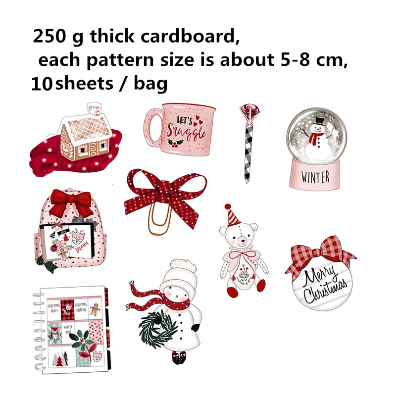 10pcs pack christmas message card snowman greeting vicedeal
