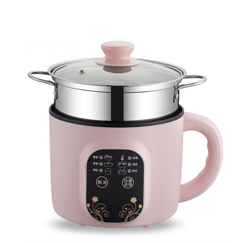 Dmwd 1.5L Mini Elektrische Multicooker Ontbijt Maker Noedels Fornuis Pot Pap Soep Kookpot Voor 1-2 mensen 220V: Intelligent