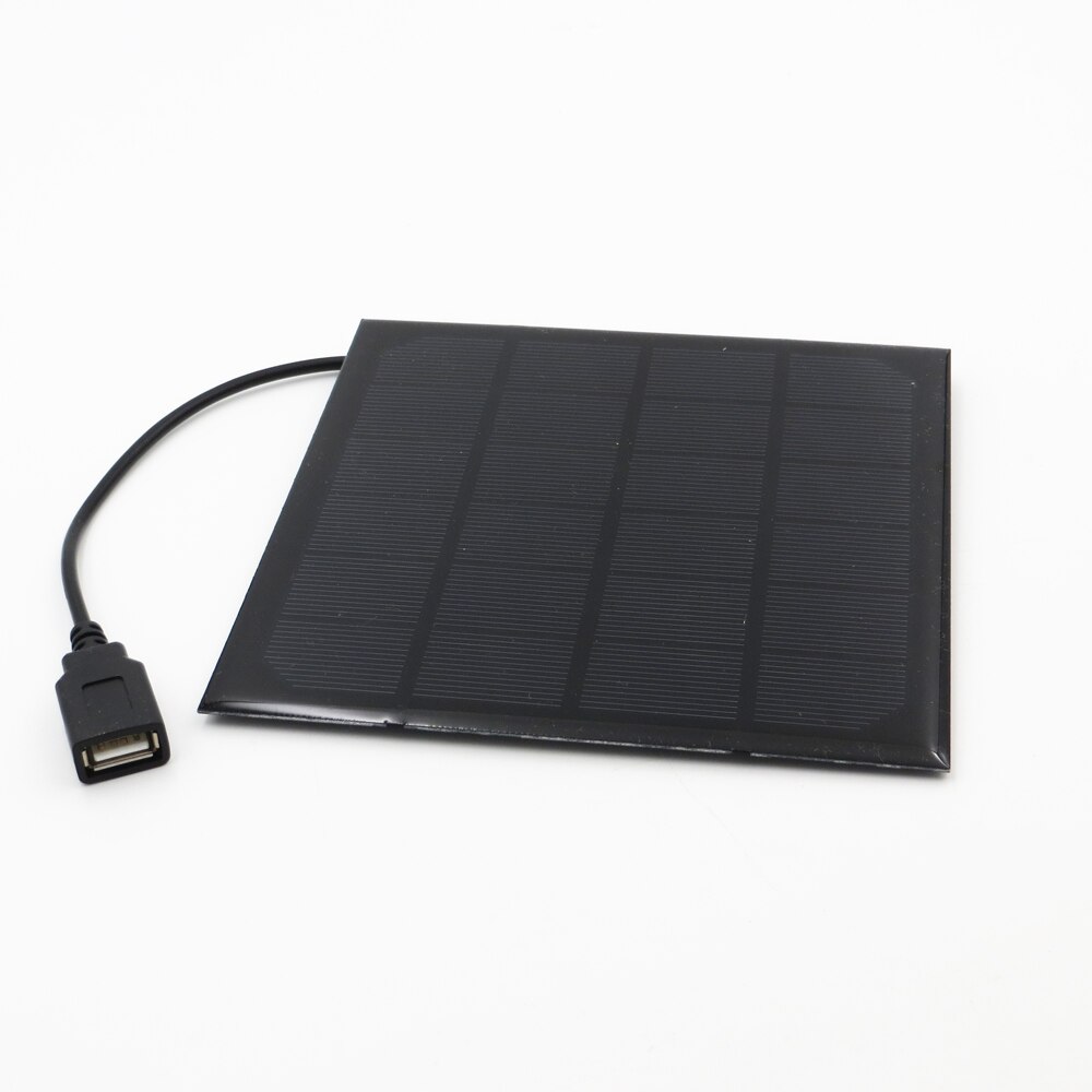 Solar Panel Charging USB Interface 3W 6V Polycrystalline Solar Cell DIY Solar Charge Battery cable 30cm 5V USB output 6VDC
