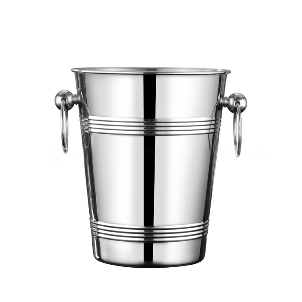 Easy Lifting Large Capacity Party Stainless Steel Champagne Wine Kitchen Home Silver Bar With Handles Drinks Cooler Ice Bucket