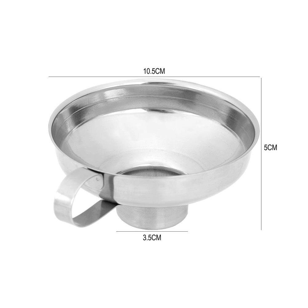 Stainless Steel Wide Mouth Canning Funnel Thick Salad Dressing Funnel Oil Leak Kitchen Tool Smooth surface and easy to cle: S