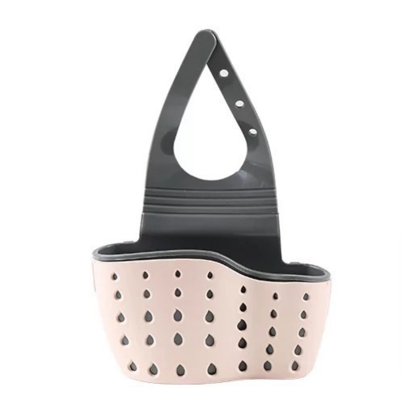 Panier de rangement suspendu pour évier de cuisine, éponge de vaisselle en plastique, sac suspendu, égouttoir de piscine, support de rangement, panier de vidange de robinet: vert clair / 78.5mm