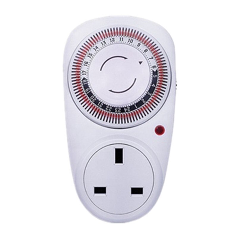 Minuterie cyclique de 24 h, minuterie de cuisine, boucle de sortie universelle, minuterie mécanique 230VAC 3600W 16A UK EU US: British socket