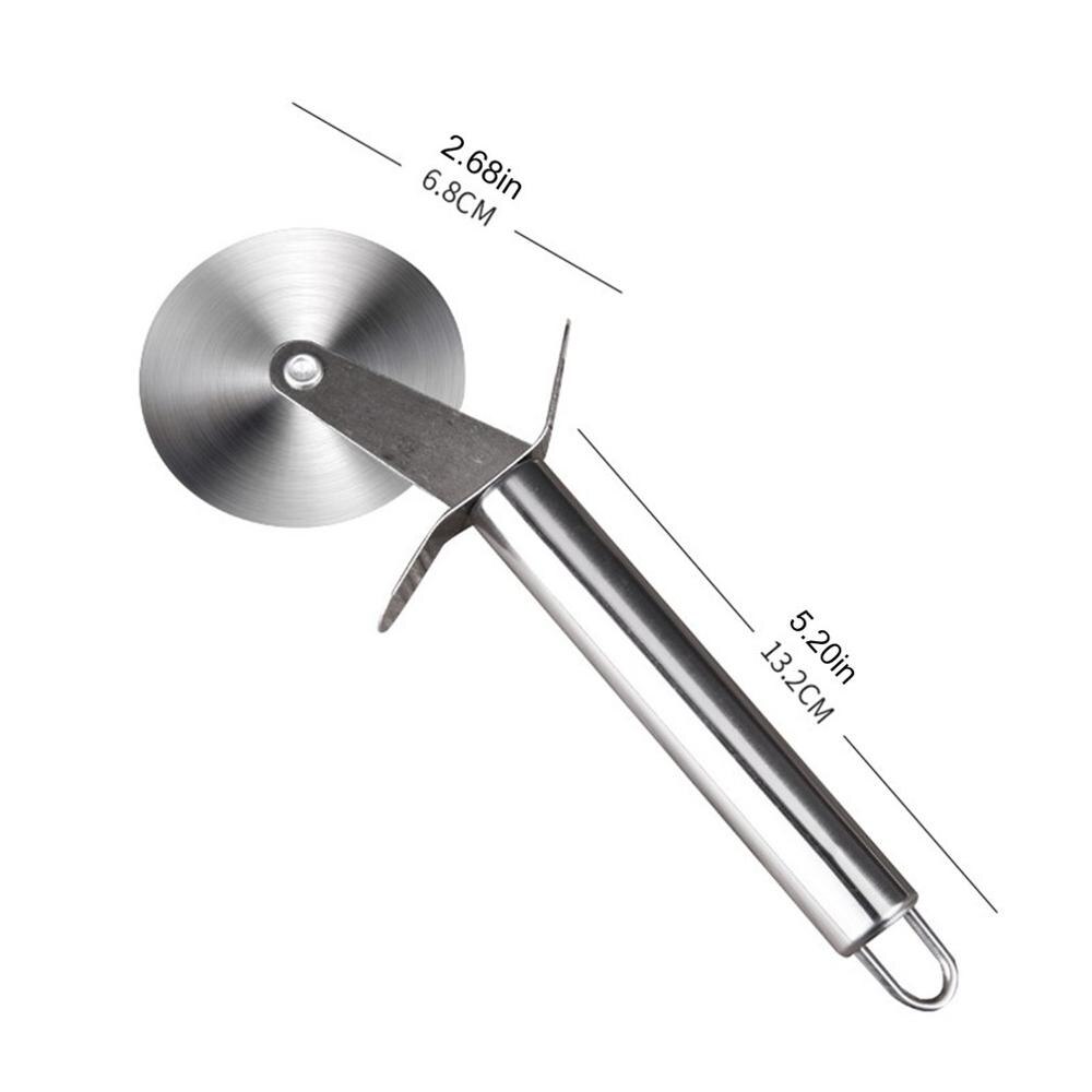 Cuchillo redondo para Pizza de tamaño pequeño, cuchillo para repostería de acero inoxidable, utensilios de cocina para hornear, cuchillo para rueda de pastel