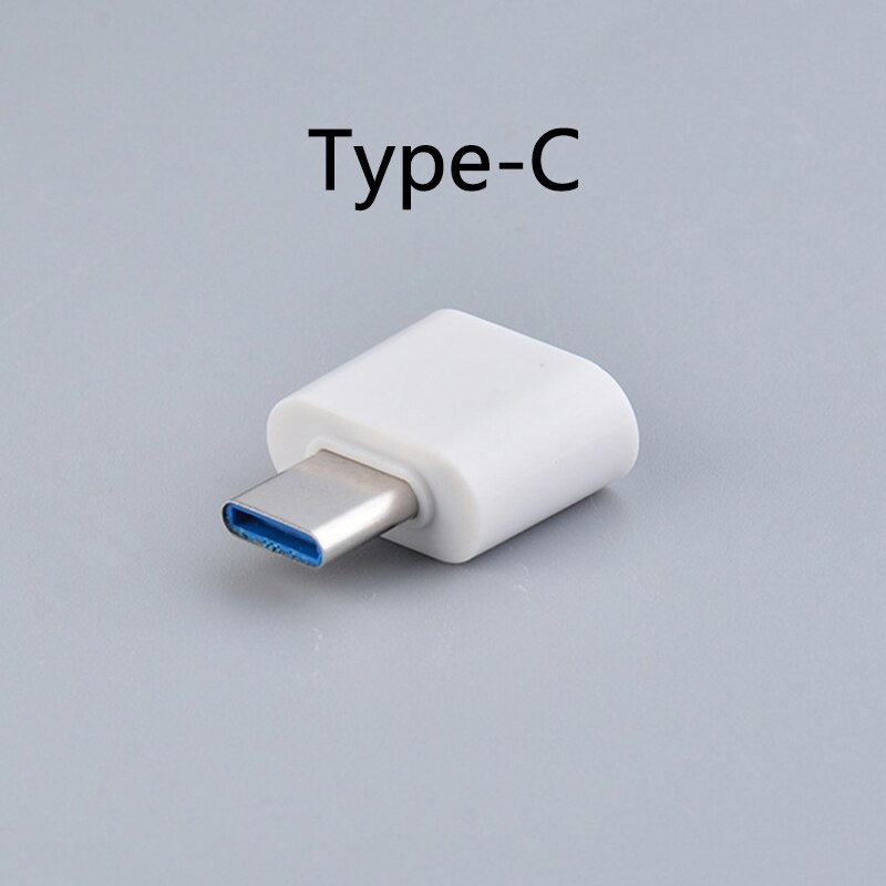 Mini Otg Type C Naar Usb Adapter Universele Adaptador Usb Converter Voor Macbook Gegevensoverdracht Aansluiten Externe Apparaat: White Type-C OTG