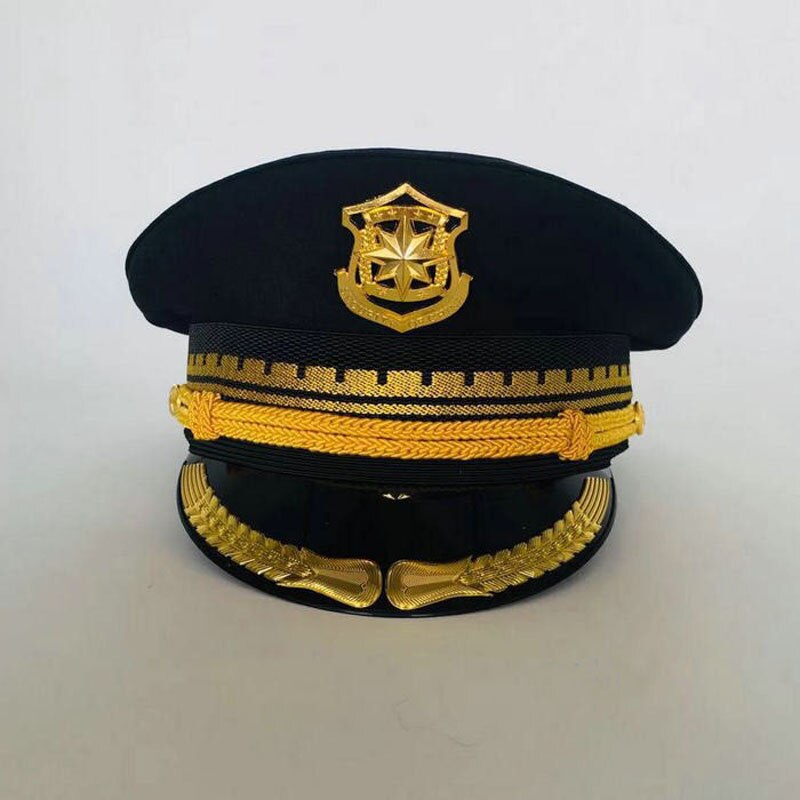 Casual män & #39 ;s manlig säkerhet stor keps egendom stor filt stil säkerhetstjänst hatt stor keps: D / 60cm