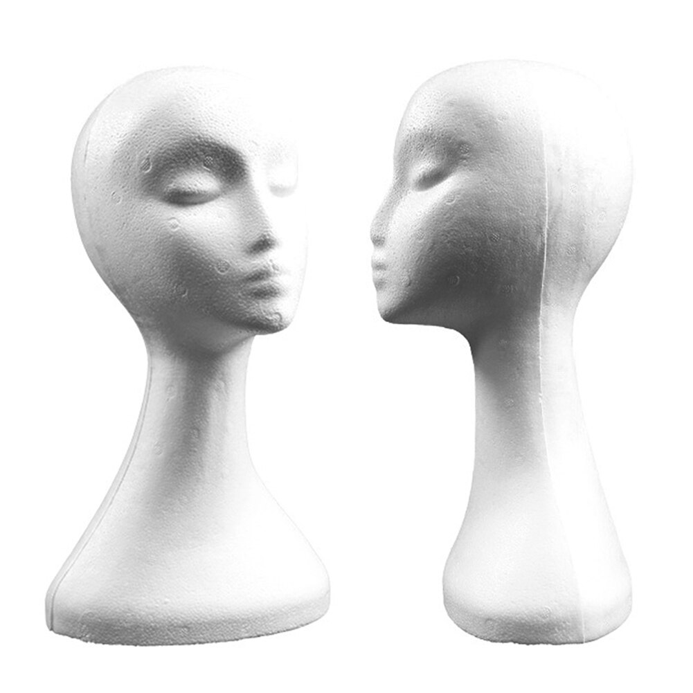Plus Size Vrouwen Piepschuim Hoofd Diy Props Hoofdtooi Display Model Foam Vrouw Mannequin Hoofd Pruik Hat Houder
