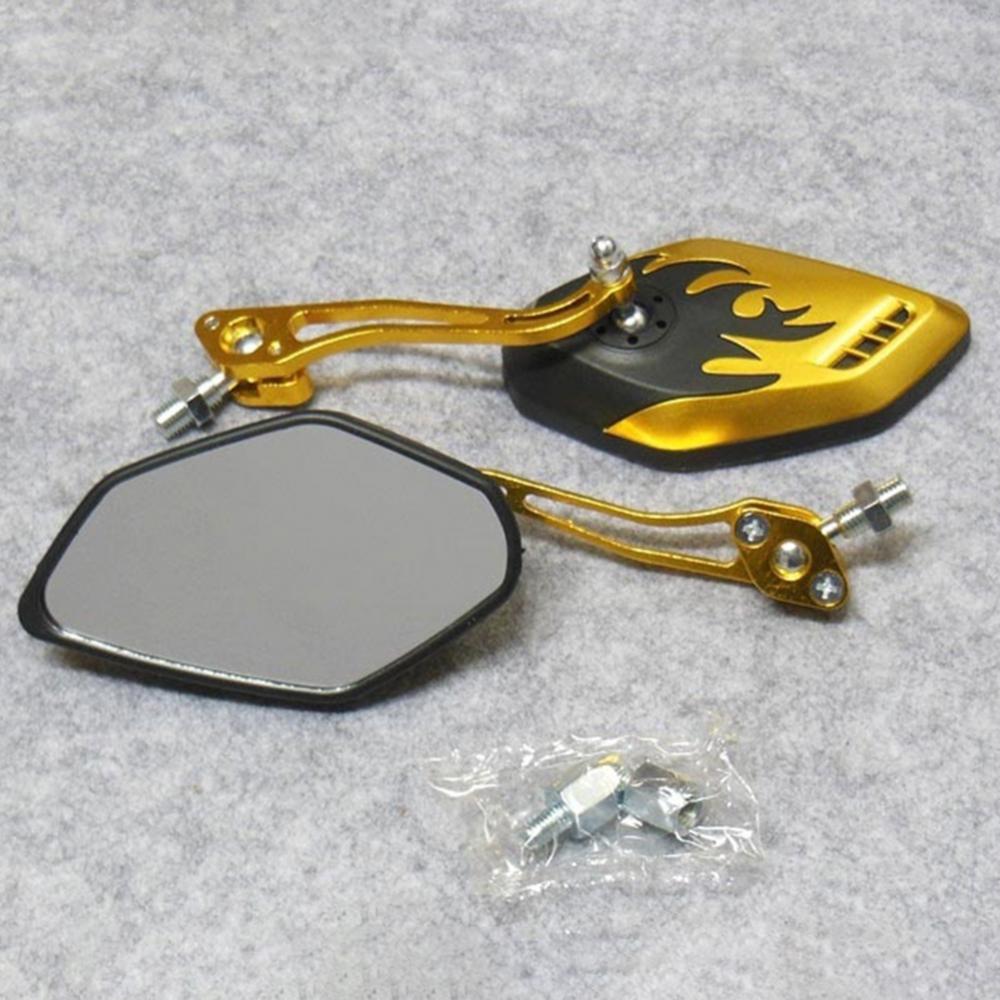 2Stck/einstellen 360 Grad Drehung Universal- Motorrad Rückspiegel Motorrad Rolle Rückansicht Seiten Zurück Spiegel 8 / 10mm
