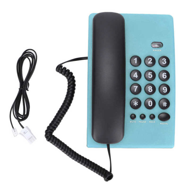 KX-T504 Corded Telephone Wired Landline Phone with Mute Function Double Magnetic Handset for Home Hotel Office just for UK: Blue