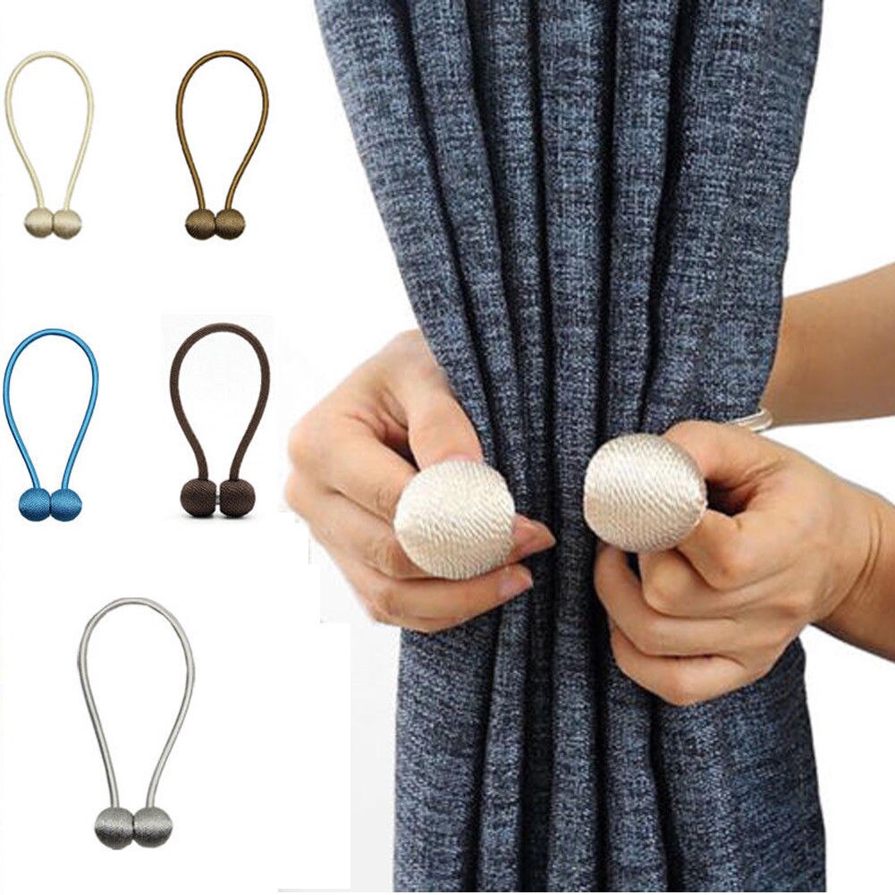 1Pc Pearl Magnetic Ball Curtain Tie Rope Backs Holdbacks Buckle Clips Accessory Rods Accessoires Hook Holder Home Decorations
