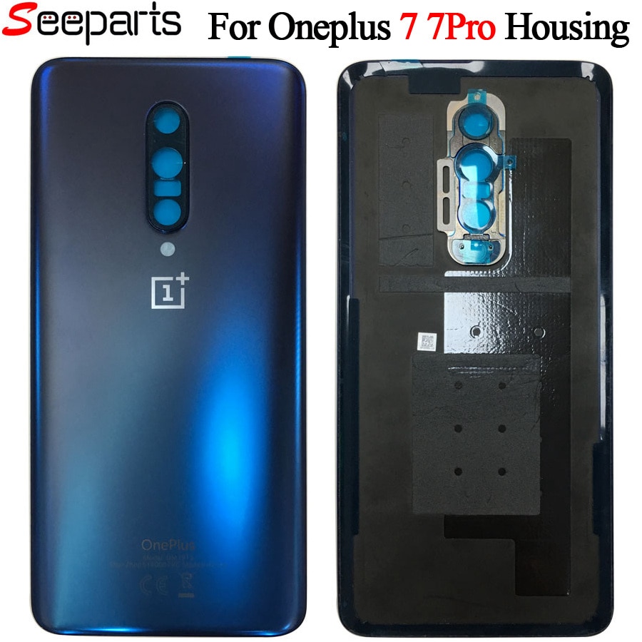 Original caso de volta para oneplus 7 pro bateria capa traseira porta traseira habitação peças reposição para oneplus 7 pro volta habitação