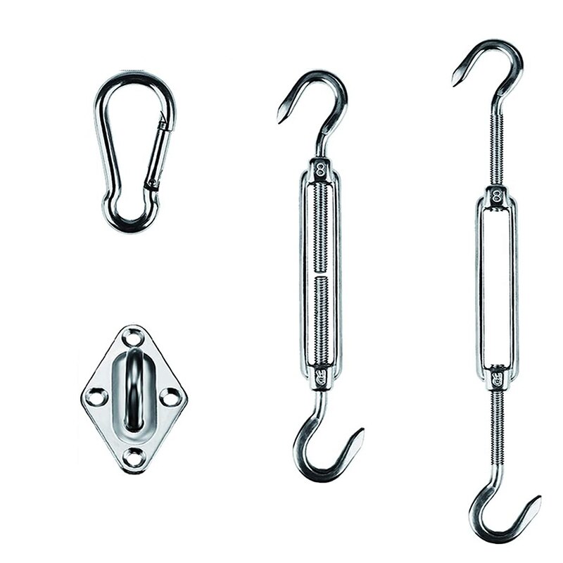 Shade Sail Hardware Kit Is Suitable for Rectangular Heavy-Duty Shade Sail for Terrace Garden Lawn Terrace