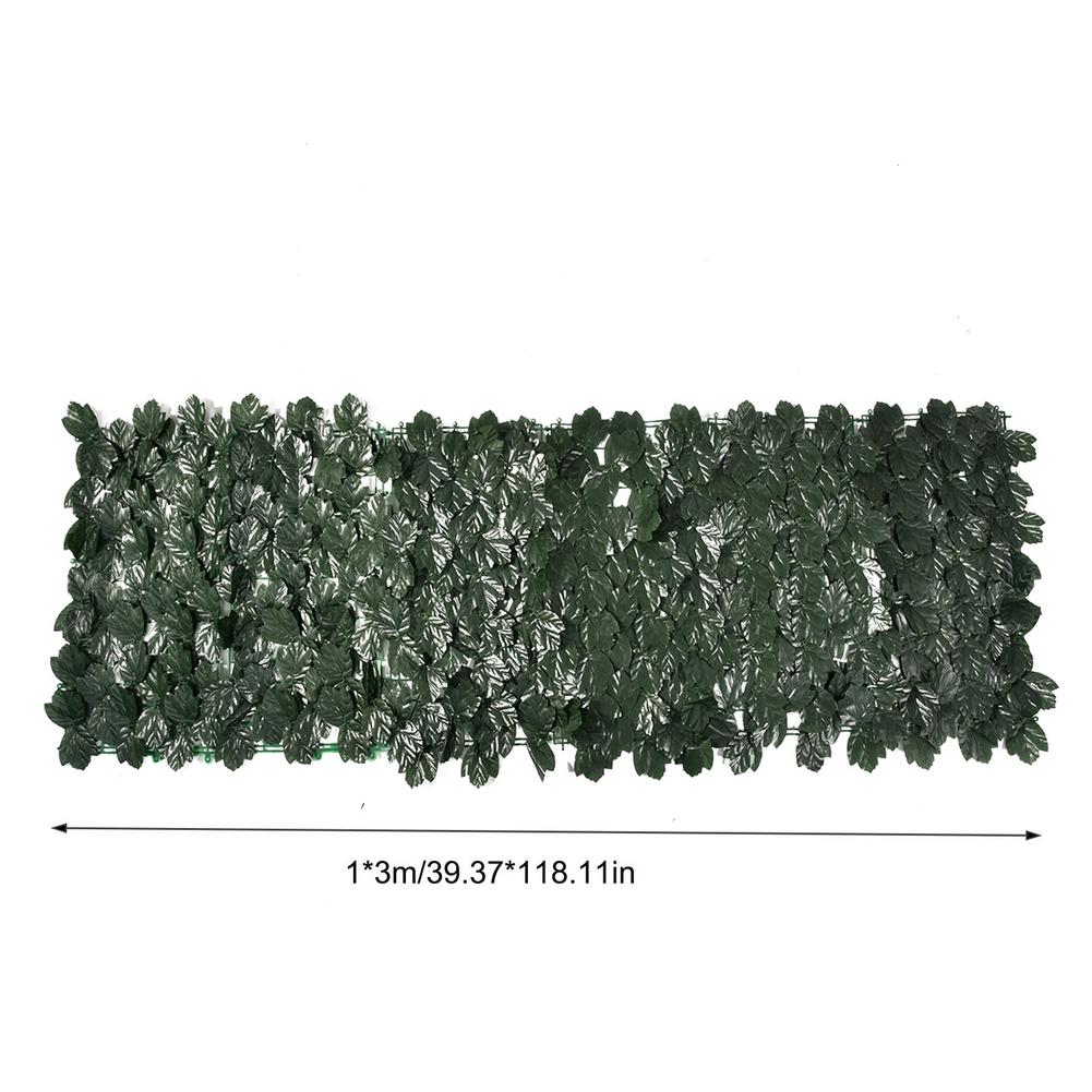 1*3M Artificial Ivy Leaf Hedge Screening Green Leaf Privacy Fence Environmental Protection Odorless Natural without Fading: F