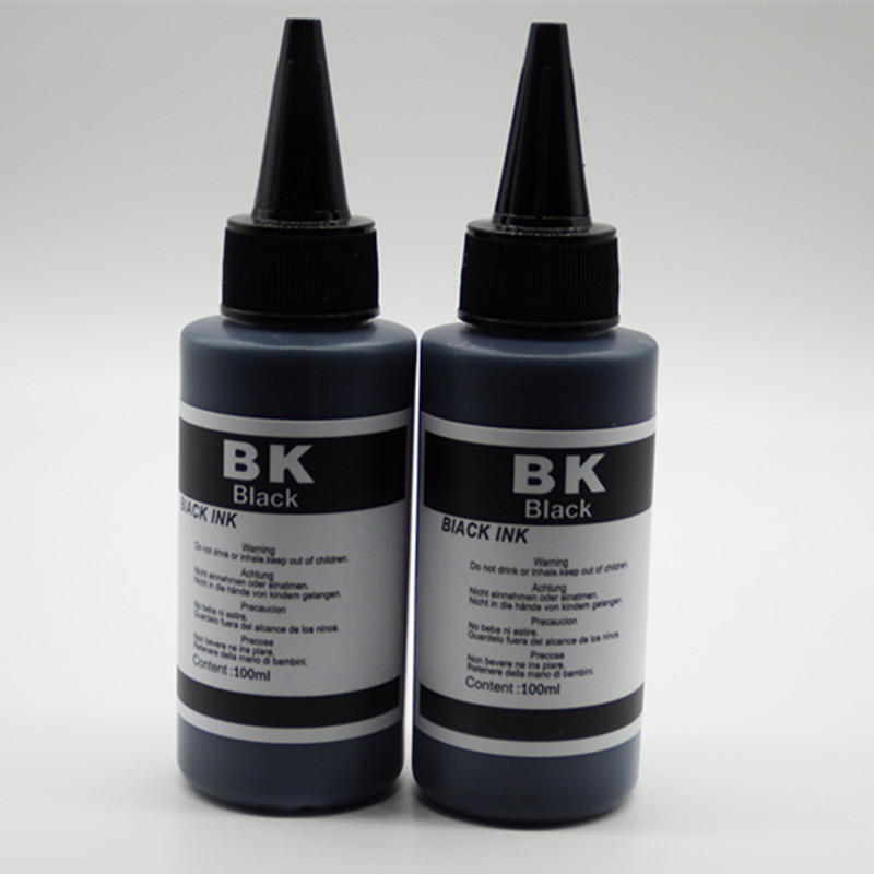 Universele Zwarte Dye Inkt Voor Epson Printers Premium Zwarte Inkt Voor Epson Alle Printer Ciss Gebotteld Inkt Refill Kit: 2 Black