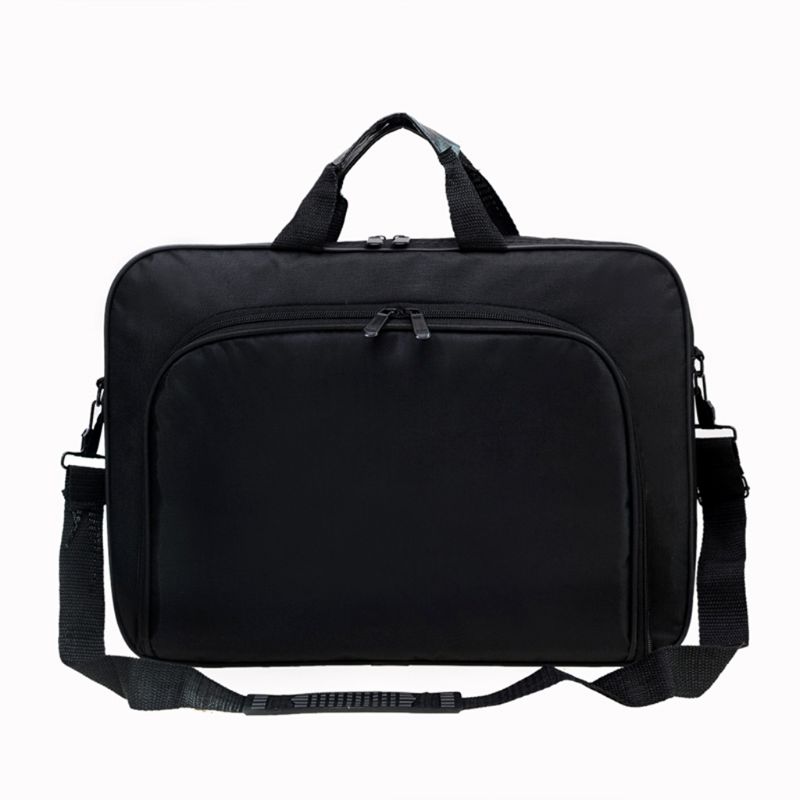 Briefcase Bag 15.6 Inch Laptop Messenger Bag Black Business Office Bag Computer Handbags Simple Shoulder Bag for Men Women: Default Title