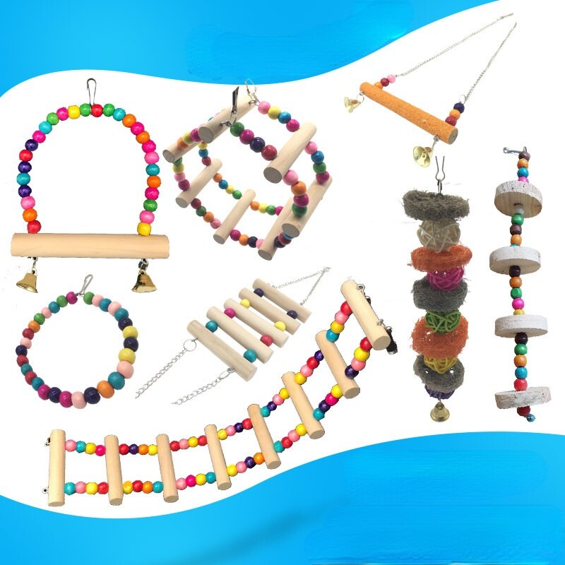 Pet Parrot Birds Toy Parakeet Budgie Cockatiel Cage Hut Nest Bird Toy Hammock Swing Toy Hanging Toy Brinquedo Pet Supplies