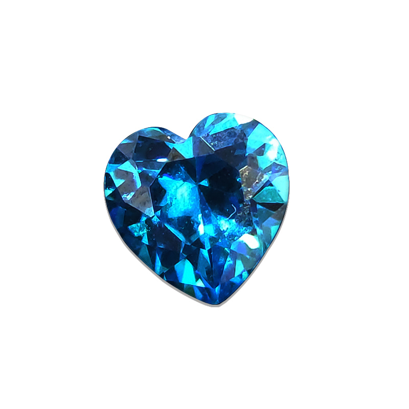 Corindón Ceilán mar azul zafiro gemas forma Circular cojín facetado corte suelto aguamarina piedras preciosas conjunto caja de