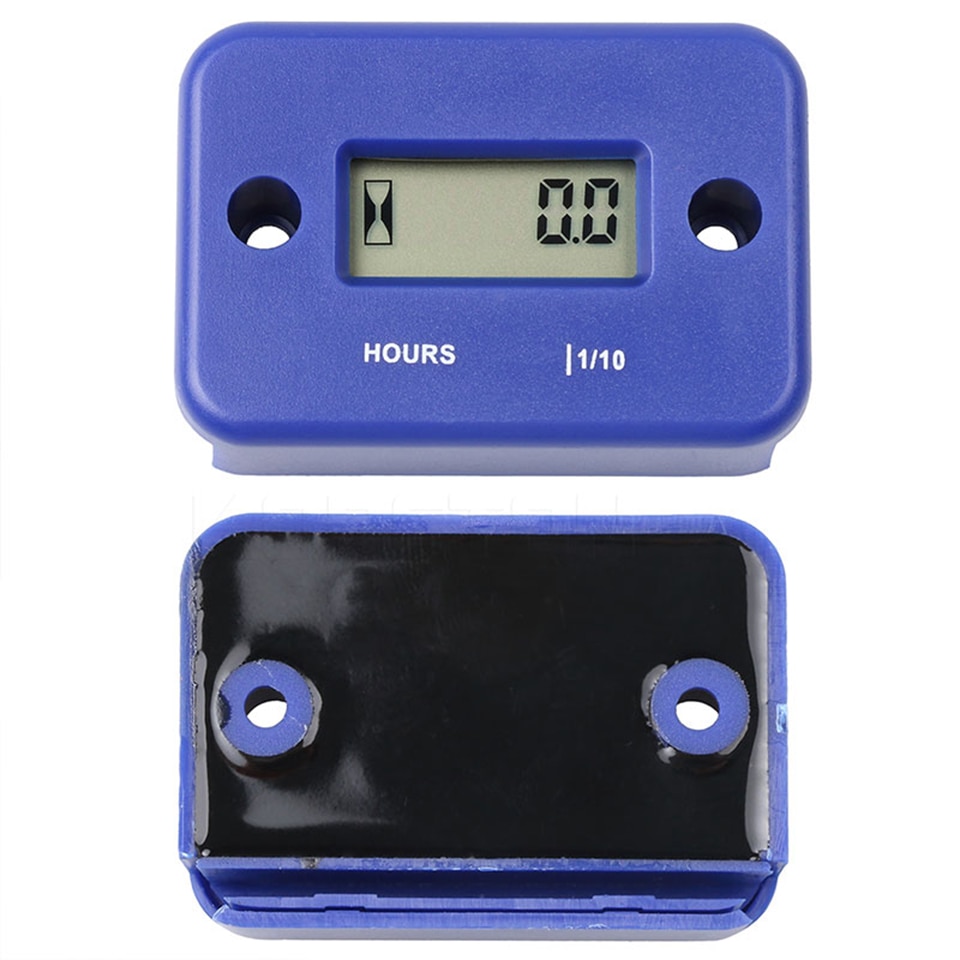 Newest Digital LCD Hour Meter Counter Waterproof Inductive Engine Tach Hour Meter Gauge for Bike Motorcycle ATV Boat Engine