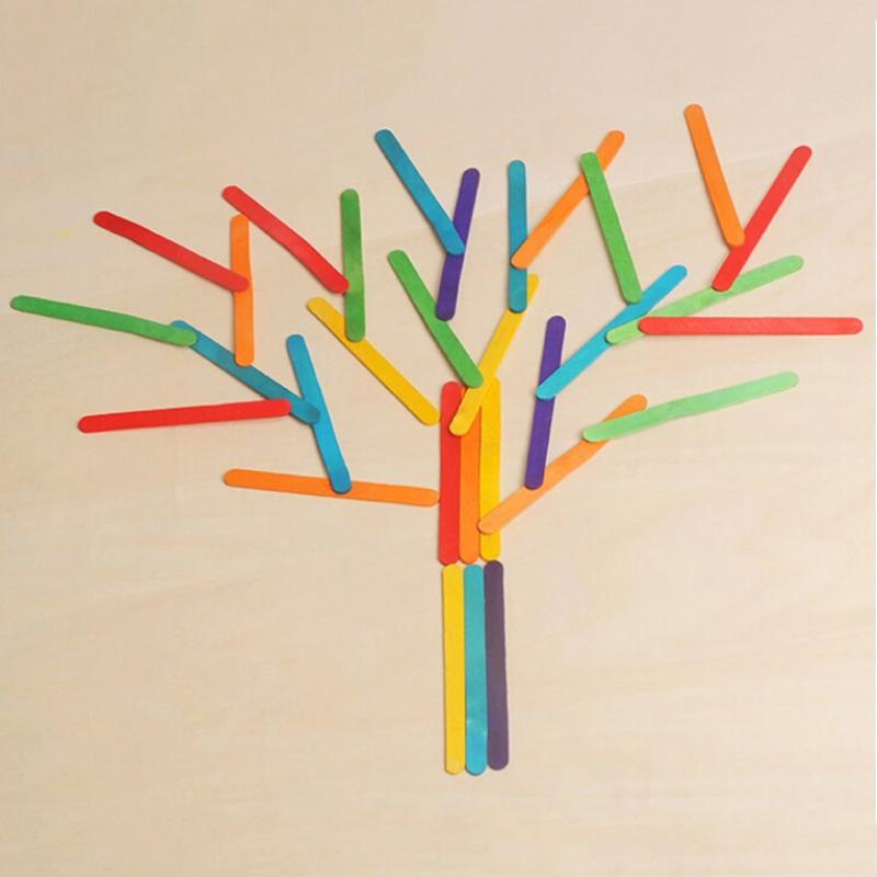 Nuevos palitos de paleta de madera de Piruleta de 50 Uds. De 11cm x 0,9 cm, palitos artesanales para fiestas de niños, paleta de helado, fabricación de tartas