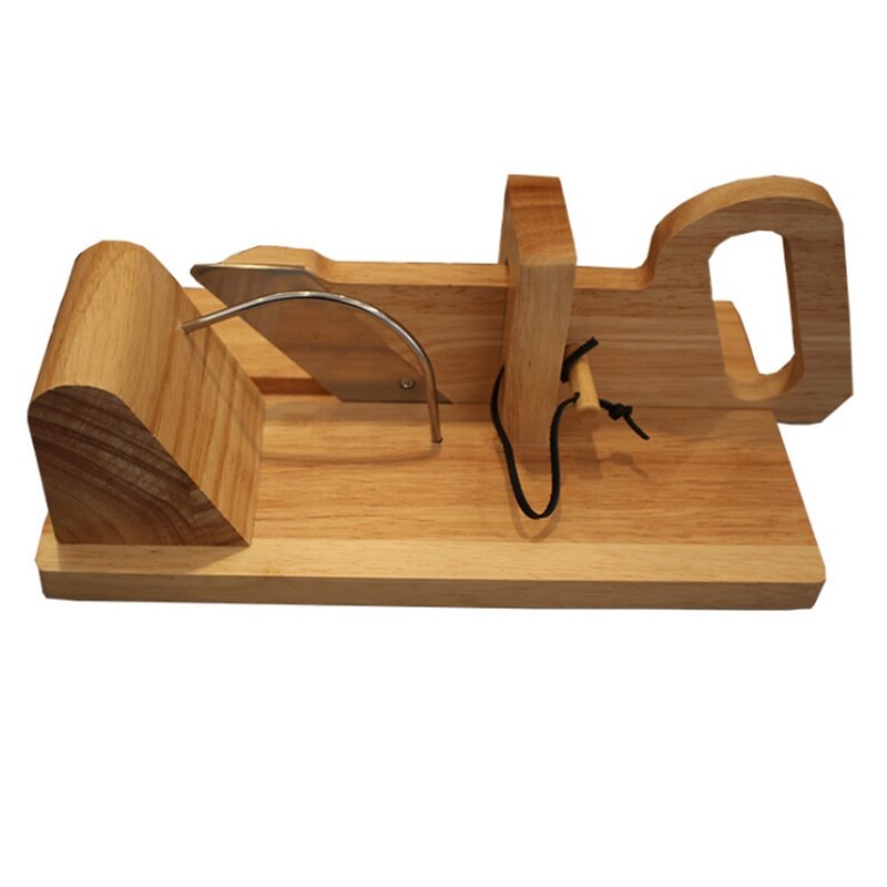 Coupe-saucisse rustique en bois et lame en acier inoxydable pour trancher et hacher les arômes, le poivre et plus de viandes séchées: Default Title