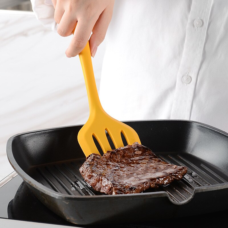 Silicone Cooking Utensil Set Wooden Handle Spatula Soup Spoon Brush Ladle Pasta Colander Non-Stick Cookware Kitchen Tools