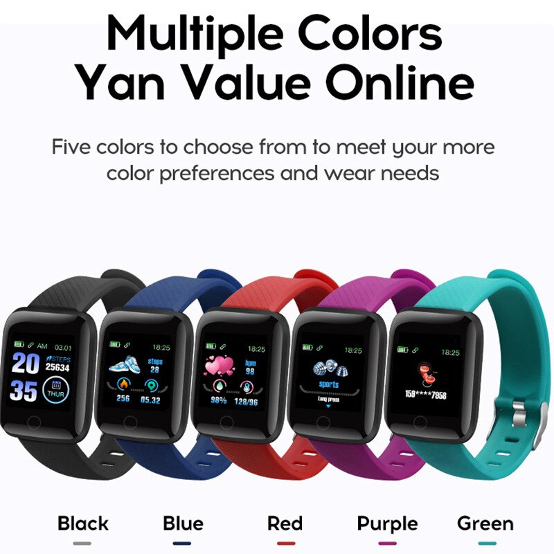 Bluetooth smart klocka män kvinnor blodtrycksmätare vattentät fitness tracker armband puls smartwatch för android ios
