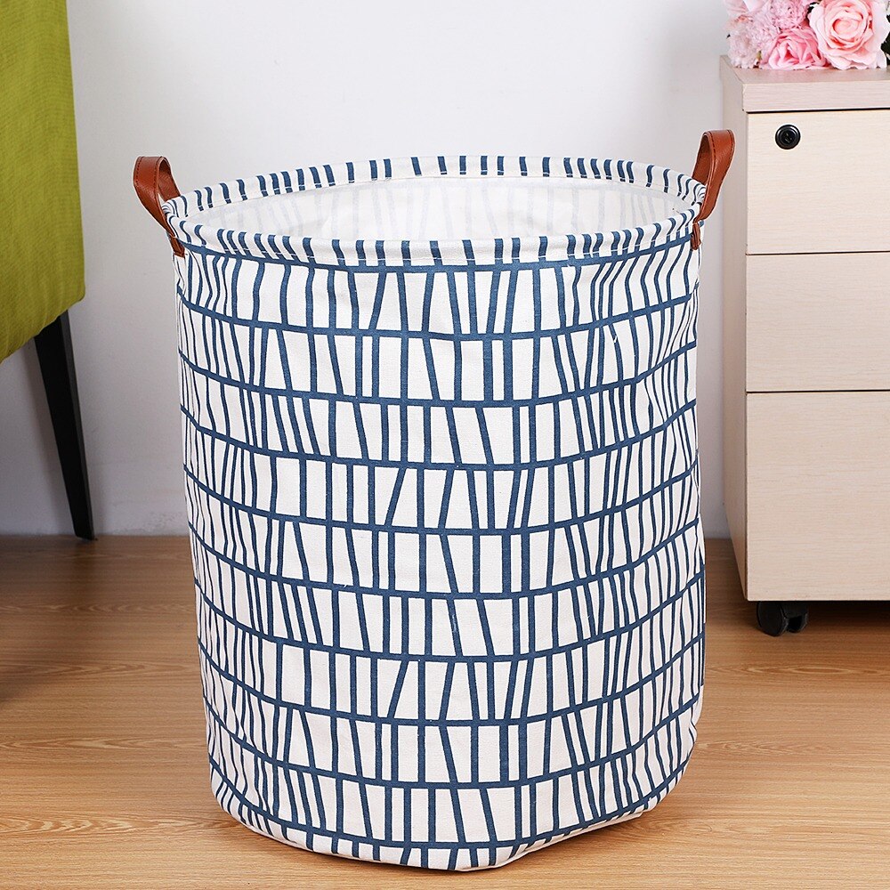 Panier de rangement rond large, sac à linge, bac d'organisation, pour vêtements, jouets, rabattable avec une grande capacité, 1 pièce: F
