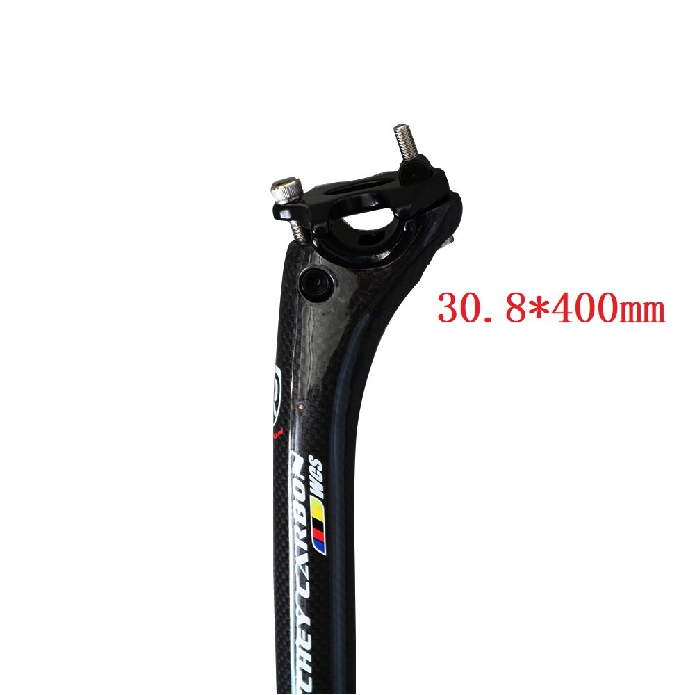 Az -tija de sillín de fibra de carbono para bicicleta de montaña, sillín piezas de bicicleta de carretera, 2 pedidos: glossy30.8x400mm